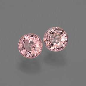 Zircone naturale rosa da  ct, taglio rotondo, VVS-VS