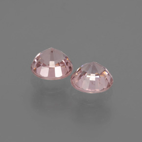 Zircone naturale rosa da  ct, taglio rotondo, VVS-VS