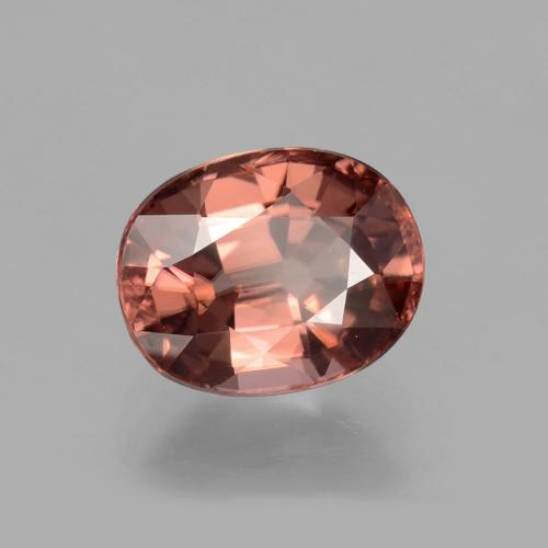 Zircone Rosa medio naturale da 3.59 ct, Taglio ovale, VS