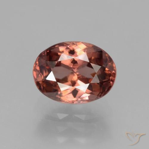 3.01ct Naturale Rosso scuro Zircone, Ovale, VVS-VS