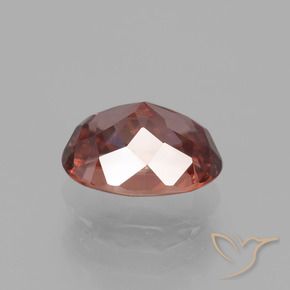 Zircone Rosso scuro naturale da 3.01 ct, Ovale, VVS-VS