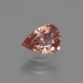 Zircone naturale arancione da 1,48 ct, taglio a pera, VVS-VS