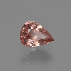 Zircone naturale arancione da 1,48 ct, taglio a pera, VVS-VS