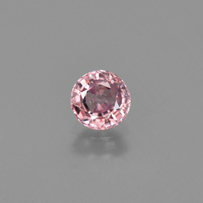 Zircone naturale rosa da 0,64 ct, taglio rotondo, VVS-VS