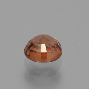 Zircone Arancione naturale da 0.89 ct, Taglio rotondo, VVS-VS