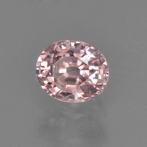Zircone Rosa rosa naturale da 0.95 ct, Taglio ovale, VS