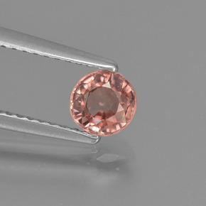 Zircone naturale rosa da 0,82 ct, taglio rotondo, VVS