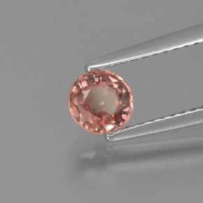 Zircone naturale rosa da 0,82 ct, taglio rotondo, VVS