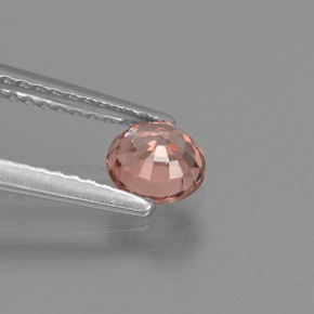 Zircone naturale rosa da 0,82 ct, taglio rotondo, VVS