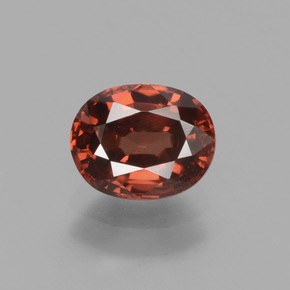 Zircone naturale arancione da 1,37 ct, taglio ovale, VVS
