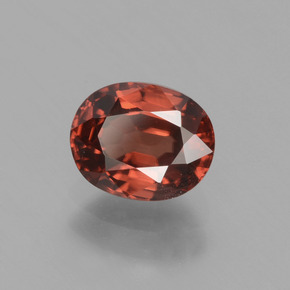 Zircone naturale arancione da 1,37 ct, taglio ovale, VVS
