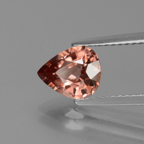 Zircone naturale rosa da 1,80 ct, taglio a pera, VS