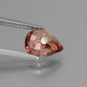 Zircone naturale rosa da 1,80 ct, taglio a pera, VS