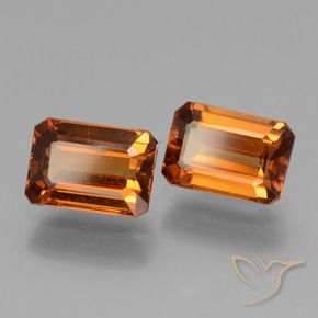Gemme di Zircone Arancione scuro naturale da 3.25 ct, Ottagonale / Taglio smeraldo, VS