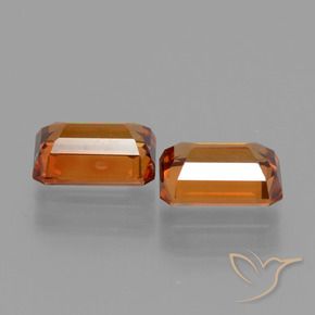 Gemme di Zircone Arancione scuro naturale da 3.25 ct, Ottagonale / Taglio smeraldo, VS