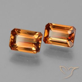 Gemme di Zircone Arancione marroncino naturale da 2.94 ct, Ottagonale / Taglio smeraldo, VVS-VS