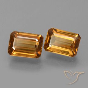 Gemme di Zircone Arancio Medio naturale da 2.98 ct, Ottagonale / Taglio smeraldo, VVS-VS