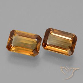 Gemme di Zircone Arancio Medio naturale da 2.68 ct, Ottagonale / Taglio smeraldo, VVS-VS