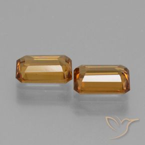 Gemme di Zircone Arancio Medio naturale da 2.68 ct, Ottagonale / Taglio smeraldo, VVS-VS