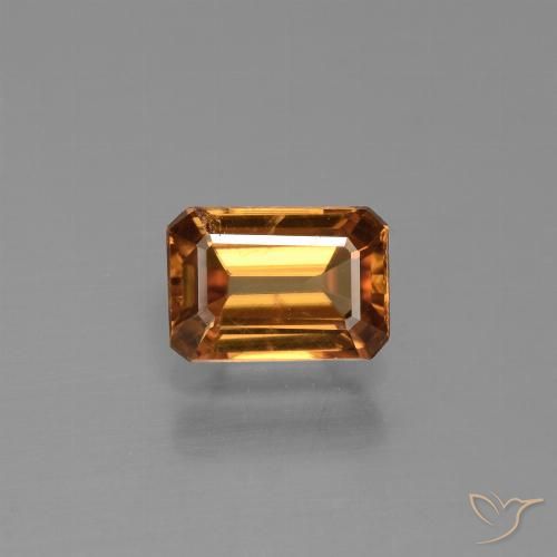 1.61ct Naturale Arancio Terra Zircone, Taglio smeraldo, VS