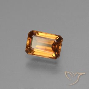 Zircone Arancio Terra naturale da 1.61 ct, Ottagonale / Taglio smeraldo, VS