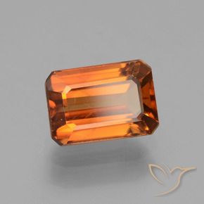 Zircone Arancione scuro naturale da 1.83 ct, Ottagonale / Taglio smeraldo, VS