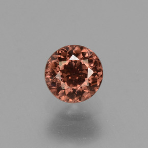 Zircone naturale rosa da 0,71 ct, taglio rotondo, VS