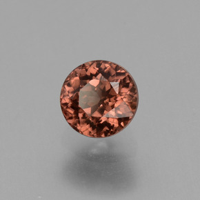 Zircone naturale rosa da 0,71 ct, taglio rotondo, VS