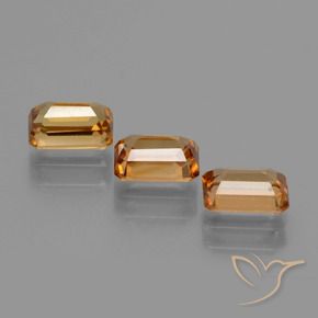 Gemme di Zircone Arancio Terra naturale da 3.04 ct, Ottagonale / Taglio smeraldo, VS