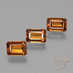 Gemme di Zircone Arancione scuro naturale da 3.19 ct, Ottagonale / Taglio smeraldo, VS