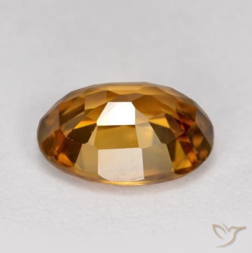 Zircone Arancio medio-scuro naturale da 2.03 ct, Ovale, VVS