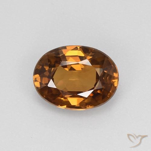 1.86ct Naturale Marrone arancio Zircone, Ovale, VS