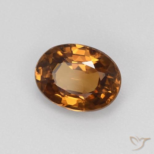 Zircone Marrone arancio naturale da 1.86 ct, Ovale, VS