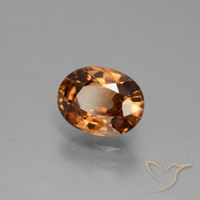 Zircone Arancione scuro naturale da 1.98 ct, Ovale, VS