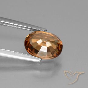 Zircone Arancione scuro naturale da 1.98 ct, Ovale, VS