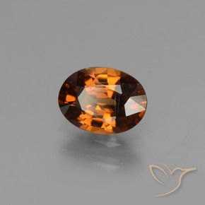 Zircone Arancione Ambra naturale da 1.69 ct, Ovale, VVS