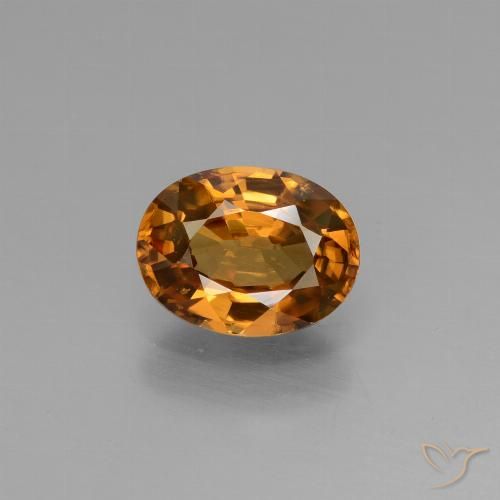 1.92ct Naturale Arancio Medio Zircone, Ovale, VVS-VS, Photo A