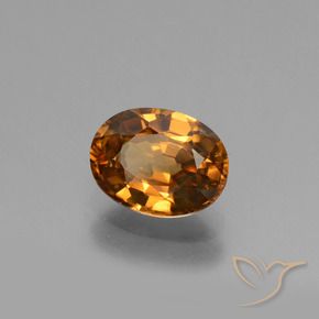 Zircone Arancio Medio naturale da 1.92 ct, Ovale, VVS-VS