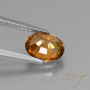 Zircone Arancio Medio naturale da 1.92 ct, Ovale, VVS-VS