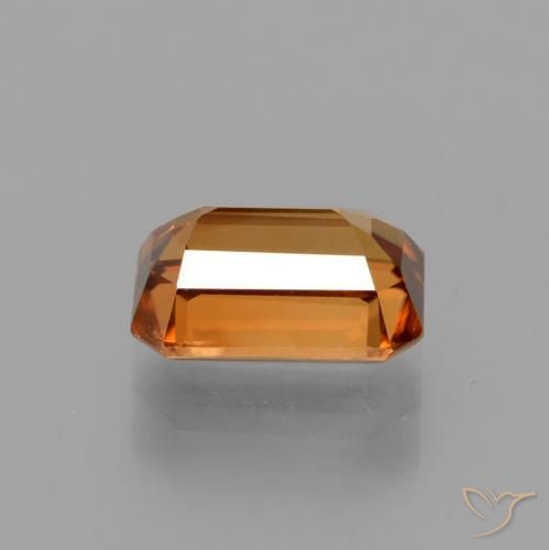 Zircone Arancio Medio naturale da 1.62 ct, Ottagonale / Taglio smeraldo, VS