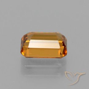 Zircone Arancione scuro naturale da 1.65 ct, Ottagonale / Taglio smeraldo, VVS
