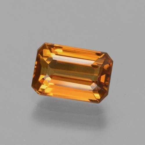 Zircone naturale arancione da 1,51 ct, taglio smeraldo, VVS