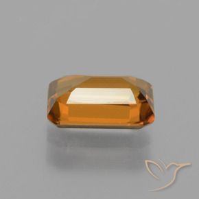 Zircone Arancione scuro naturale da 1.28 ct, Ottagonale / Taglio smeraldo, VVS
