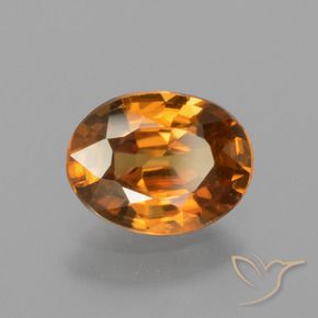 Zircone Arancio Terra naturale da 1.62 ct, Ovale, VVS