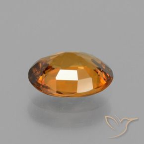 Zircone Arancio Terra naturale da 1.62 ct, Ovale, VVS