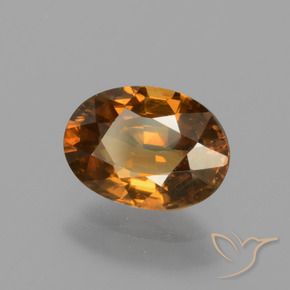 Zircone Arancio Terra naturale da 1.83 ct, Ovale, VS