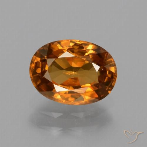 1.86ct Naturale Arancio Terra Zircone, Ovale, VS