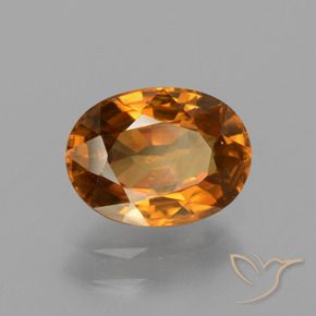 Zircone Arancio Terra naturale da 1.86 ct, Ovale, VS