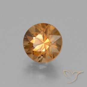 Zircone Arancione scuro naturale da 1.97 ct, Rotondo, VVS-VS