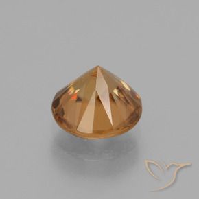 Zircone Arancione scuro naturale da 1.97 ct, Rotondo, VVS-VS